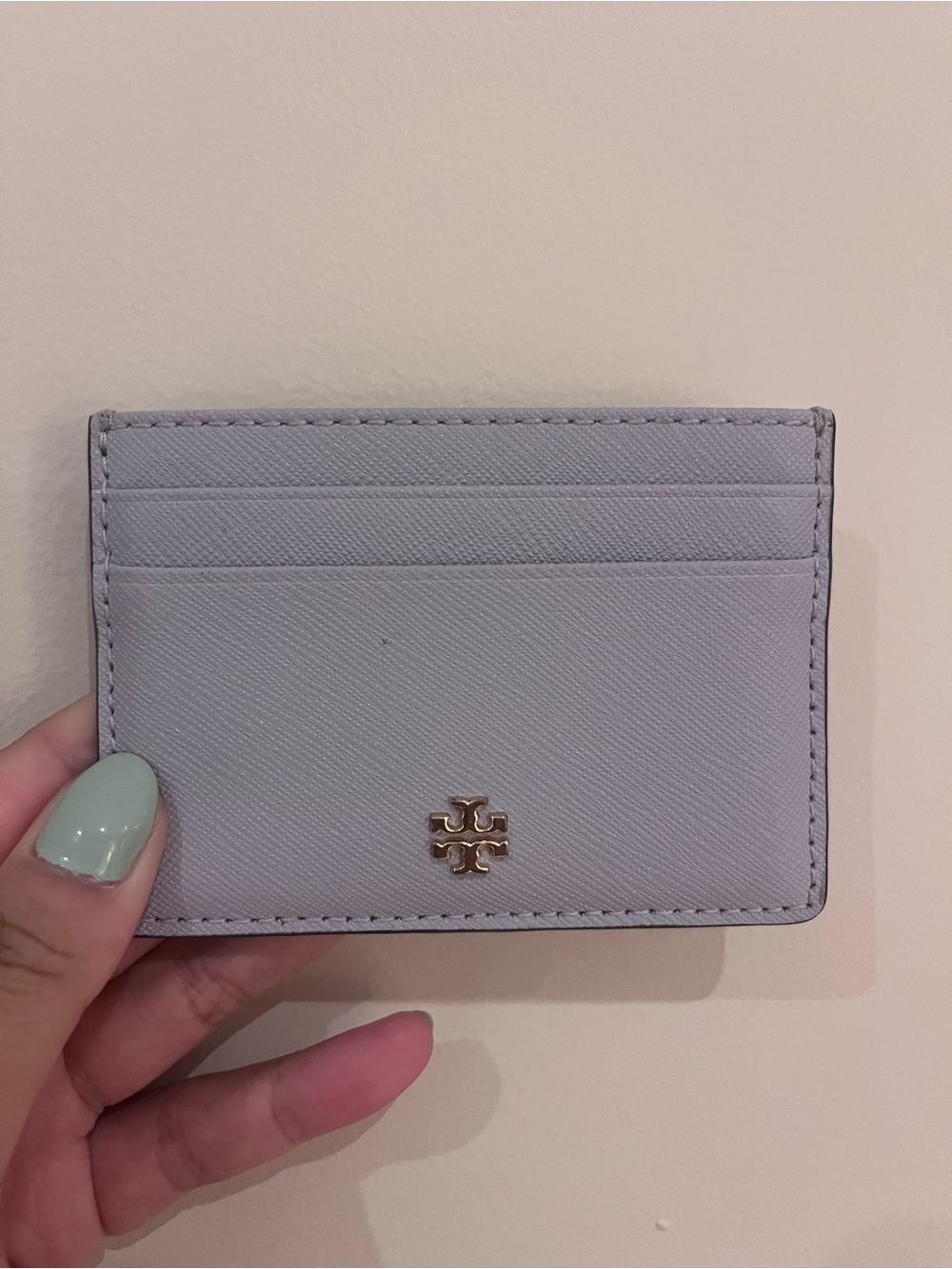 Tory Burch Lilac Card Holder with Gold Logo